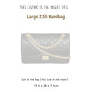 Organizer for [Large 2.55 Handbag, Chanel] Bag Insert (Felt, Slim with Zip Pocket)