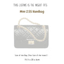 Organizer for [Mini 2.55 Handbag, Chanel] Bag Insert (Felt, Slim with Zip Pocket)