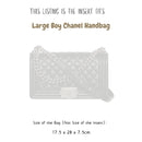 Organizer for [Large Boy Chanel Handbag, Chanel] Bag Insert (Felt, Slim with Zip Pocket)