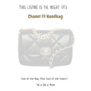 Organizer for [Chanel 19 Handbag 26W 16H, Chanel] Bag Insert (Felt, Slim with Zip Pocket)