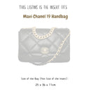 Organizer for [Chanel 19 Maxi Handbag, Chanel] Bag Insert (Felt, Slim with Zip Pocket)