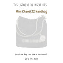 Organizer for [Mini Chanel 22 Handbag, Chanel] Bag Insert (Felt, Slim with Zip Pocket)