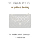 Organizer for [Large Classic Handbag, Chanel] Bag Insert (Felt, Slim with Zip Pocket)