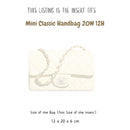 Organizer for [Mini Classic Handbag 20W 12H, Chanel] Bag Insert (Felt, Slim with Zip Pocket)