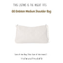 Organizer for [GG Emblem medium shoulder bag, 11.6W x 6.3H x 0.8D, Gucci] Bag Insert (Felt, Slim with Zip Pocket)