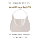 Organizer for [Jackie 1961 Large Bag 13.8W, 13.8W x 12.6H x 2.2D, Gucci] Bag Insert (Felt, Slim with Zip Pocket)