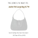 Organizer for [Jackie 1961 Large Bag 15.7W, 15.7W x 15H x 3.9D, Gucci] Bag Insert (Felt, Slim with Zip Pocket)