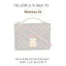 Organizer for [Monceau 26, LV] Bag Insert (Felt, Slim with Zip Pocket)
