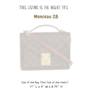 Organizer for [Monceau 28, LV] Bag Insert (Felt, Slim with Zip Pocket)