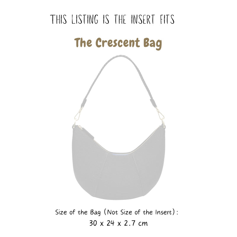 Organizer for [The Crescent Bag, Rothys] Bag Insert (Felt, Perfect Fit)
