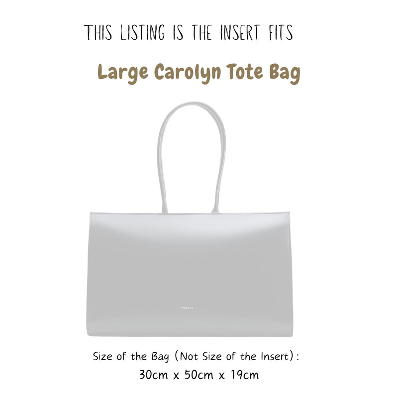 Organizer for [Large Carolyn Tote Bag, Poelle Atelier] Bag Insert (Felt, Trapezoid Taper Shape)