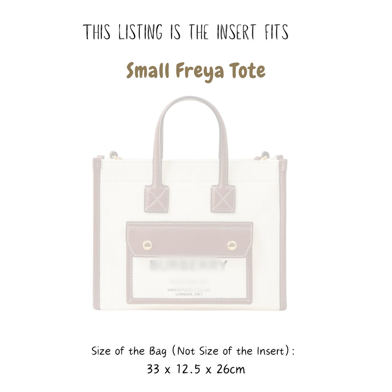 Organizer for [Small Freya Tote, Burberry] Bag Insert (Felt, Curved Shape)