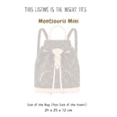 Organizer for [Montsouris Mini, LV] Bag Insert (Felt, Long Zip and Open Compartment)