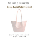 Organizer for [Devan Bucket Tote Oversized, Portland Leather Goods] Bag Insert (Felt, Contour Fit)