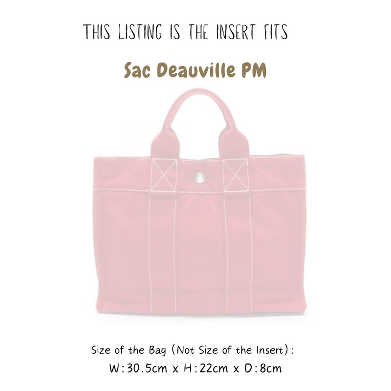 Organizer for [Sac Deauville PM, Hermes] Bag Insert (Felt, Trapezoid Taper Shape)