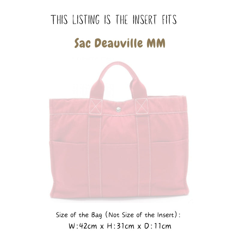 Organizer for [Sac Deauville MM, Hermes] Bag Insert (Felt, Trapezoid Taper Shape)