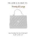 Organizer for [Trendy CC Large, Chanel] Bag Insert (Felt, Slim with Zip Pocket)