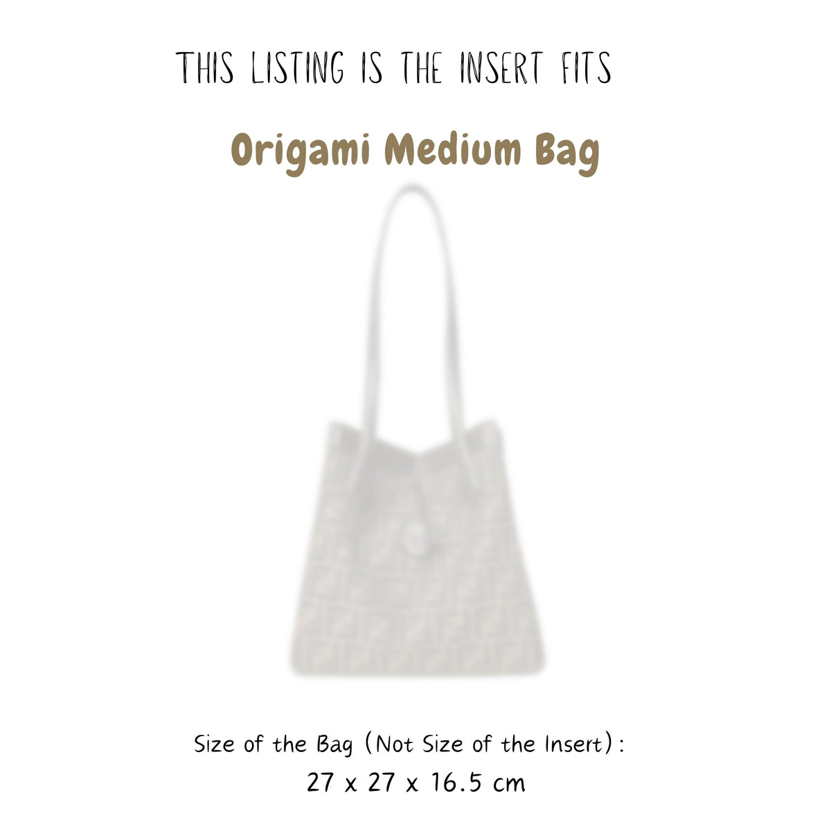 Organizer for [Origami Medium Bag, Fendi] Tote Purse Bag Insert