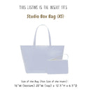 Organizer for [Manila All Purpose Large Carryall Leather Tote Bag, Silver and Riley] Bag Insert (Felt, with Detachable Zip Pouch)