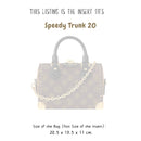 Organizer for [Speedy Trunk 20, LV] Bag Insert (Felt, Long Zip and Open Compartment)