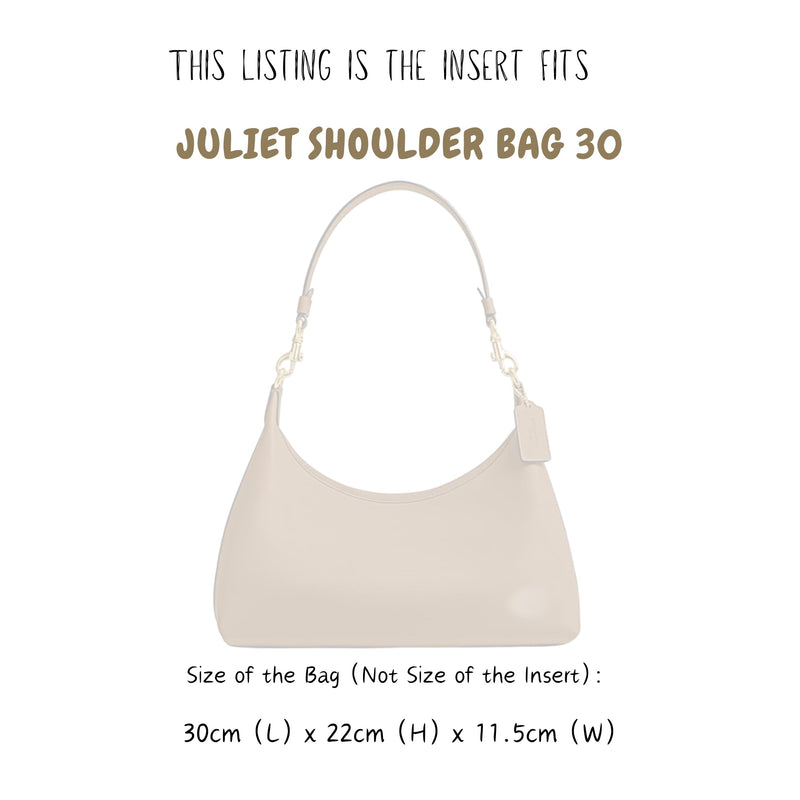 Organizer for [Juliet Shoulder Bag 30, Coach] Bag Insert (Velvet, Trapezoid Taper Shape)