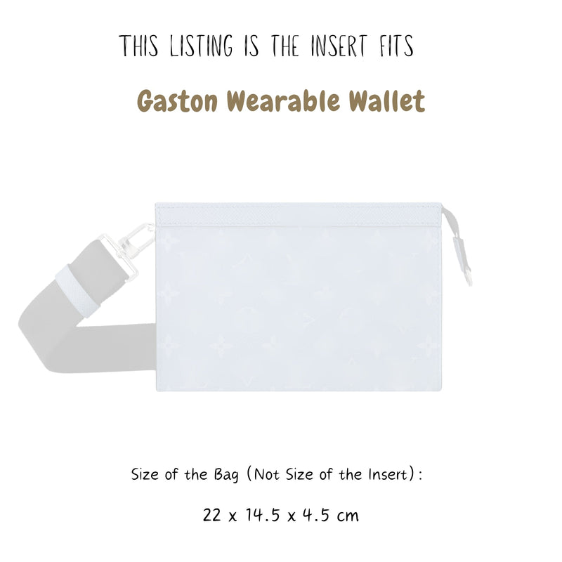 Organizer for [Gaston Wearable Wallet Taigarama, LV] Bag Insert (Velvet, Slim Shape)