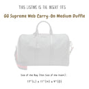 Organizer for [GG Supreme Web Carry-On Medium Duffle, Gucci] Bag Insert (Felt, Long Zip and Open Compartment)