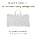 Organizer for [GG Supreme Web Carry-On Large Duffle, Gucci] Bag Insert (Velvet, Long Zip and Open Compartment)