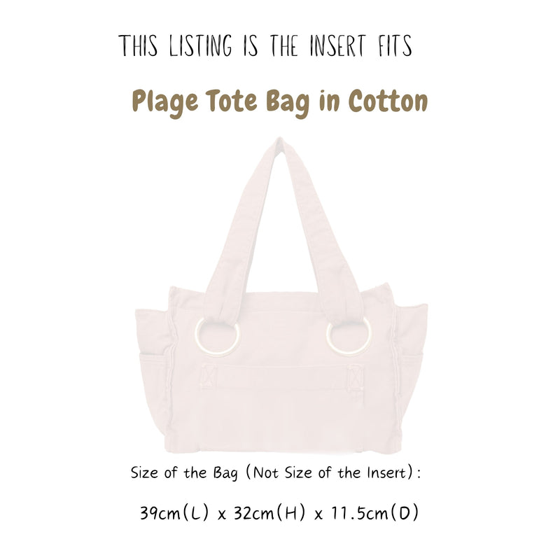 Organizer for [Plage tote bag, Chloe] Bag Insert (Nylon, Zip Cover with Handle)