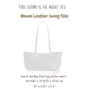 Organizer for [Woven Leather Swing Tote, Coach] Bag Insert (Nylon, Zip Cover with Handle)