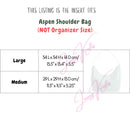 Organizer for [Large Aspen Shoulder Bag, Portland Leather Goods] Bag Insert (Felt, Long Zip and Open Compartment)