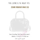 Organizer for [CUBE ROGUE BAG 20, Coach] Bag Insert (Felt, Long Zip and Open Compartment)
