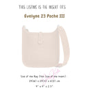 Organizer for [Evelyne 23 Poche III, Hermes] Bag Insert (Felt, Slim with Zip Pocket)