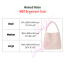 Organizer for [Nomad Medium Hobo, Naghedi] Bag Insert (Felt, Long Zip and Open Compartment)