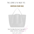 Organizer for [Medium CUBE BAG, Celine] Bag Insert (Felt, with Detachable Zip Pouch)