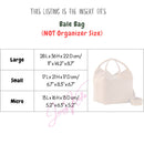 Organizer for [Micro Bale bag, Loro Piana] Bag Insert (Felt, Long Zip and Open Compartment)