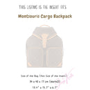 Organizer for [Montsouris Cargo Backpack, LV] Bag Insert (Silk, Long Zip and Open Compartment)