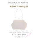Organizer for [Kisslock Frame Bag 27, Coach] Bag Insert (Silk, Long Zip and Open Compartment)