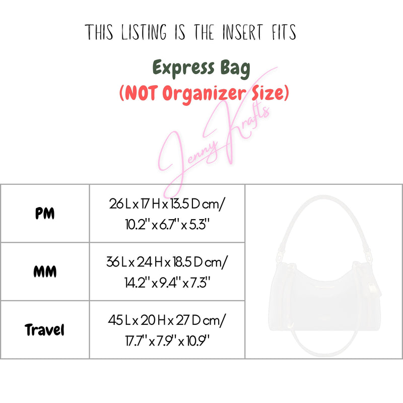 Organizer for [Express PM, LV] Tote Purse Bag Insert Organiser