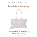 Organizer for [Borsetto large boston bag, Gucci] Bag Insert (Silk, Long Zip and Open Compartment)