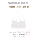 Organizer for [RHYDER SATCHEL BAG 24, Coach] Felt Bag Insert