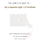 Organizer for [Sac a depeches light 1-37 briefcase, Hermes] Silk Bag Insert