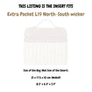 Organizer for [Extra Pocket L19 North-South wicker, Loro Piana] Silk Bag Insert