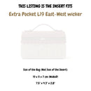 Organizer for [Extra Pocket L19 East-West wicker, Loro Piana] Felt Bag Insert