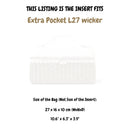 Organizer for [Extra Pocket L27 wicker, Loro Piana] Velvet Bag Insert