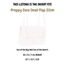 Organizer for [Preppy Coco Small Flap 22cm, Chanel] Felt Bag Insert