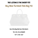 Organizer for [Buy Now Turnlock Tote Bag 40, Coach] Silk Bag Insert