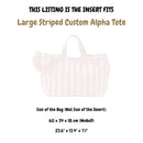 Organizer for [Large Striped Custom Alpha Tote, BaubleBar] Felt Bag Insert
