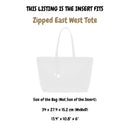 Organizer for [Zipped East West Tote, Aspinal of London] Velvet Bag Insert