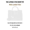Organizer for [Midi London Tote, Aspinal of London] Velvet Bag Insert